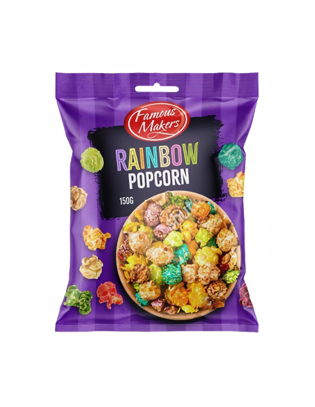 Słynny producent Rainbow Popcorn 150g x 12
