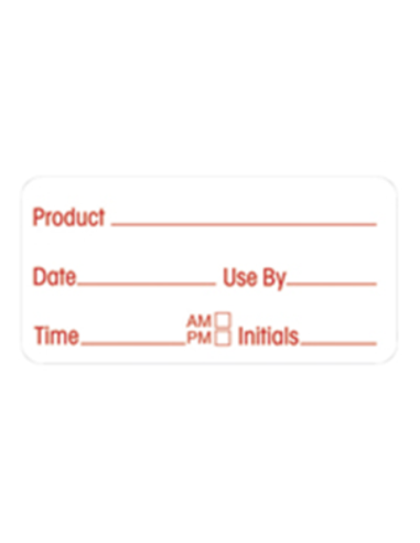 Fildes Labels Dissolvable Product / Date 24 X 48mm 500 Pack Roll