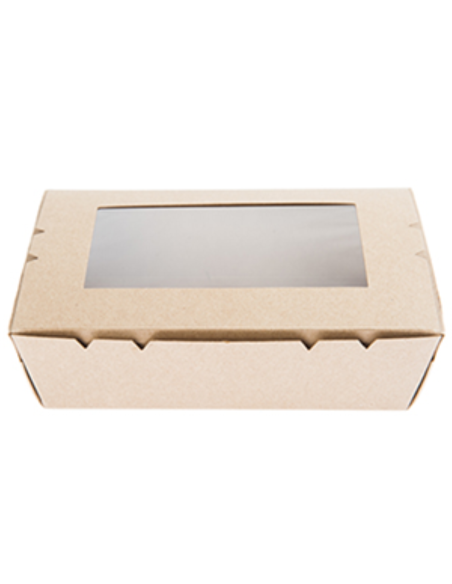 Detpak Lunchbox Kleinbraun mit Fenster 50 Pack X 1