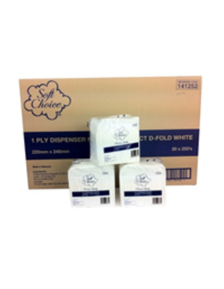 Soft Choice NAPKINS 1-Lagel-Spender White Compact D Falten 250 Pack X 1