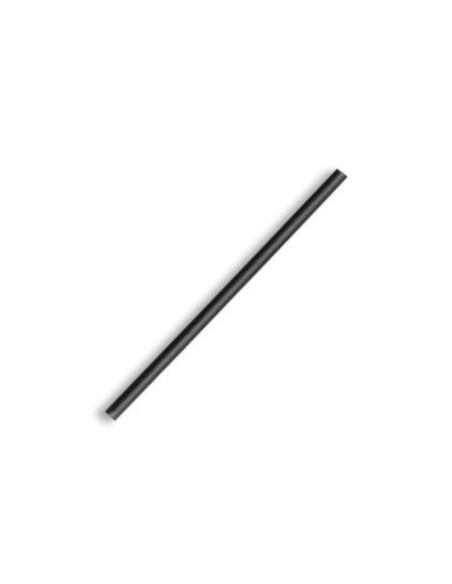 Biopak Straws Paper Bio Cocktail Black 250 Pack x 1