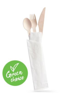 Caterers Choice Pacchetto di posate in legno 100 pack x 1