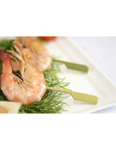 Ecostyle Bambusowe szaszłyki łódź wiosła 12 cm 100 paczka x 1