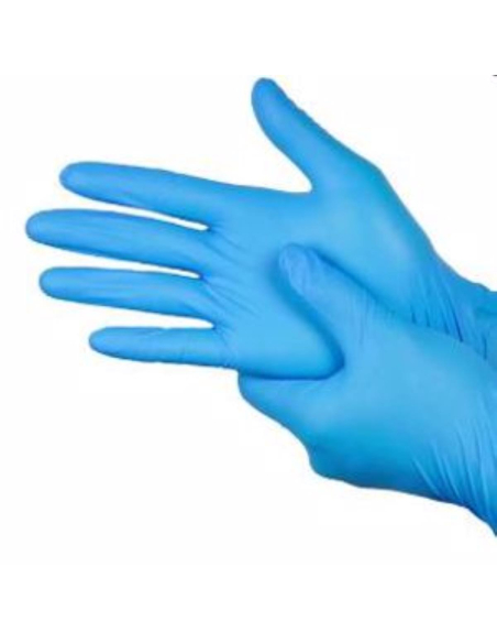 Pharm Pak Guantes de nitrilo en polvo libre azul grande 100 pack x 1
