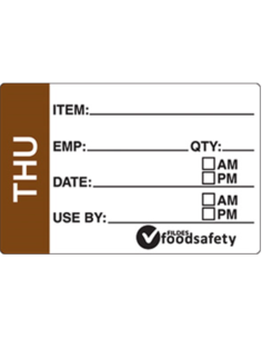 Fildes Labels verwijderbare prep donderdag 49 x 75mm 250 pack roll