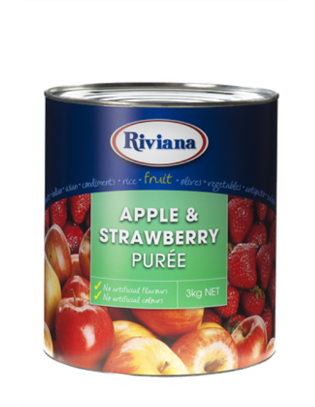 Riviana Puree Apple & Strawberry 3 kg x 1