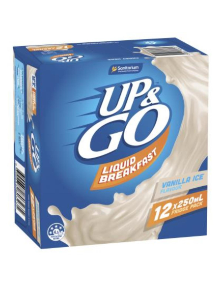 Sanitarium Up & Go Vanilla-koelkastpakket 250 ml x 12