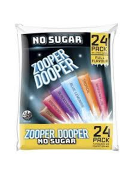 Zooper Dooper 冰块亲切的没有糖70ml x 24