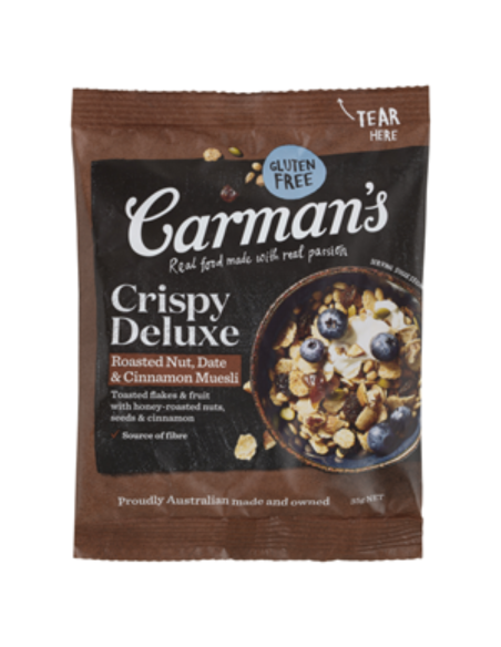 Carmans Muesli Crispy Deluxe Gluten Free 35g x 50 Carmans Muesli Crispy Deluxe Gluten Free 35g x 50