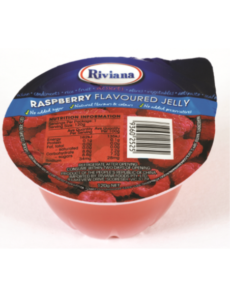 Riviana Jelly Raspberry Cups 120g x 12