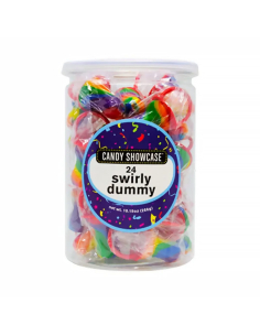 Swirl Mini Dummy Pop Rainbow x 24