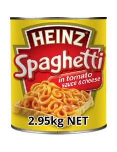Heinz Spaghettis dans la tomate et la sauce au fromage 2.95 kg x 1