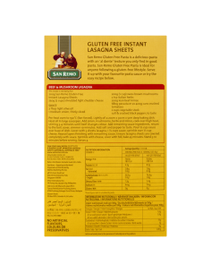San Remo Pâtes LASAGNE FEADES GRATUITES GRATUITES 200 GR X 1 2