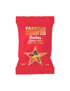 Famous Candy Co Snakes sans sucre 180g x 12
