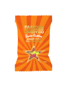 Famous Candy Co Bouteilles de soda sans sucre 180g x 12