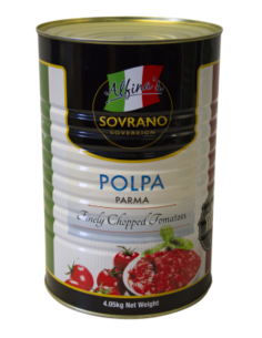 Alfinas Sovrano Tomates Polpa hachées finement hachées 4,05 kg x 1