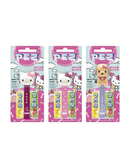 Pez Dispenser Hallo Kitty Hund Freund 17g x 6