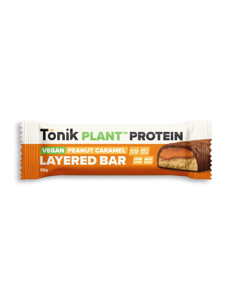 Tonik Plant Bar à la protéine Barre Vegan Colonecondeur de cacahuète 50G x 12