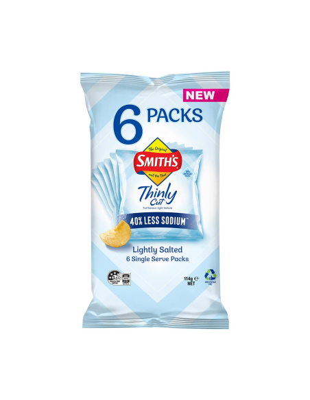 Smith's Found Lightly Solone 114g 6 Pack X 1