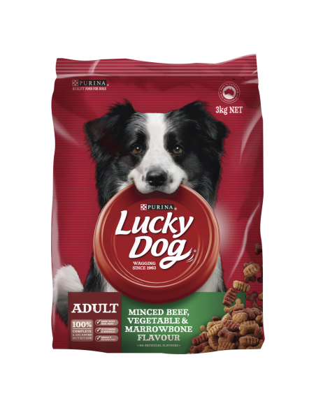 Lucky Dog Boeuf, Vege & Myrrowbone 3kg x 1