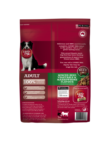 Lucky Dog Wołowiny, Vege & MARROWBONE 3KG X 1