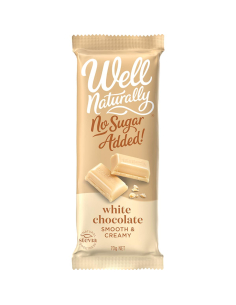 Well Naturally Keine Zuckerweiß-Schokolade 75g x 12