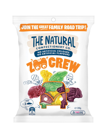 La compagnie de confiserie naturelle Zoo Crew 200g x 18