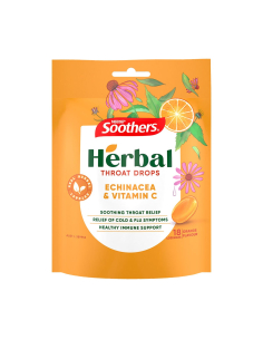 Soothers 草药喉咙滴眼菊和维生素C 63G X 6