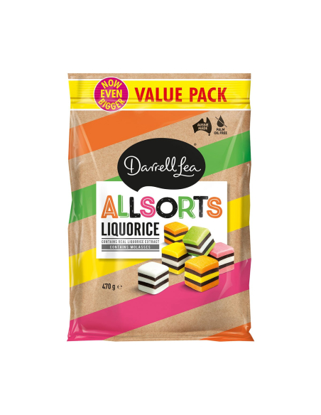 Paquete de valor Darrell Lea Allsorts 470G x 8