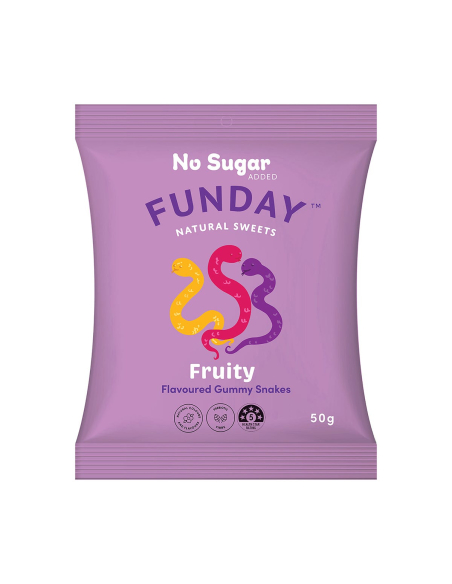 Funday Gummy Snakes fruité 50g x 12