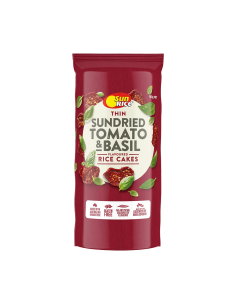 Sunrice Dünne sonnenbraune Tomaten & Basilikum-Reis-Kuchen 160g x 1