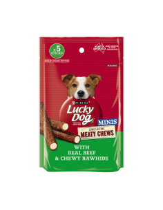 Lucky Dog Vlezige kauwen mini rundvlees 65 g x 1