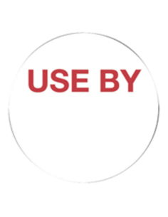 Fildes Labels Removable 40mm Round Use By 500 Pack x 1