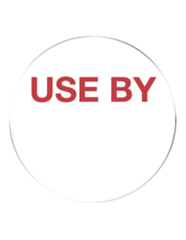 Fildes Labels Removable 40mm Round Use By 500 Pack x 1