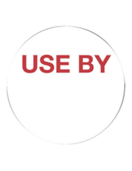Fildes Labels Removable 40mm Round Use By 500 Pack x 1