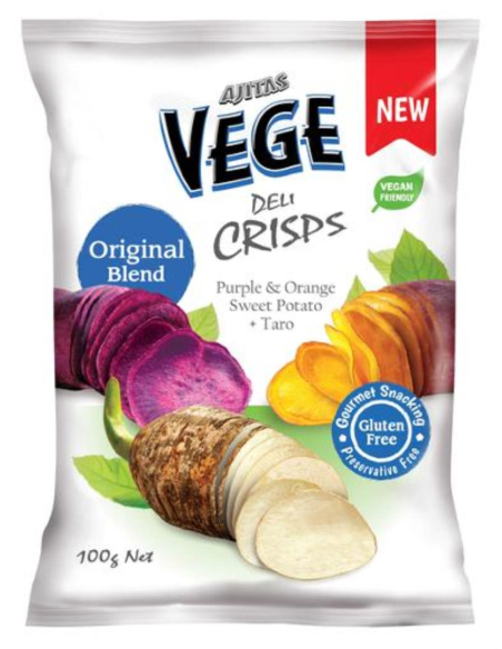 Ajitas Vege Deli Crisps originale 100g x 6