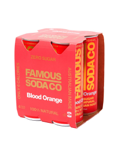 Famous Soda Blood orange peut 250 ml 4 pack x 6
