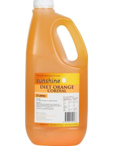 Sunshine Dieta cordial Naranja 25% Jugo 2 LT X 1