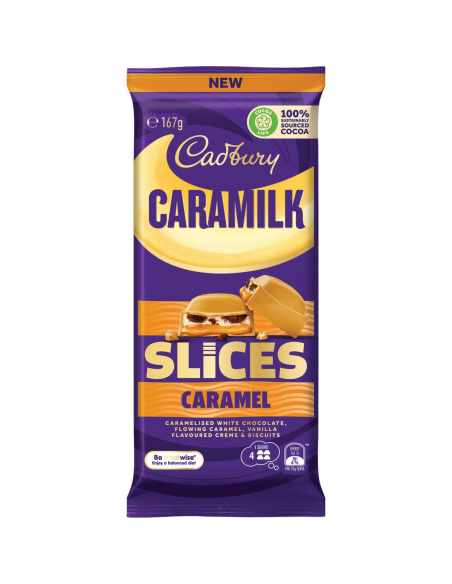 Cadbury Caramilk rebanadas Caramel 167g x 16