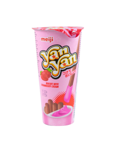 Meiji Yan Yan Keks mit Erdbeercreme 45g x 10