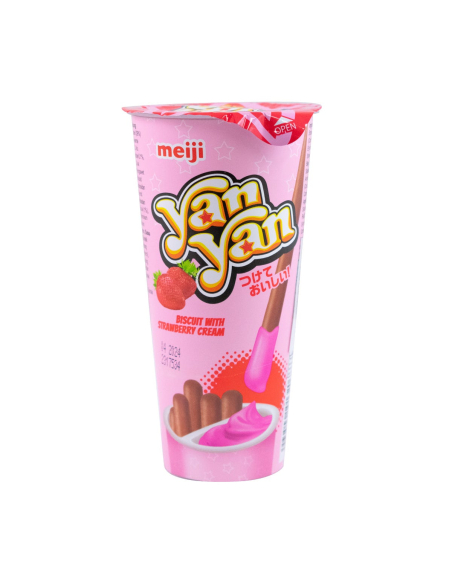 Meiji Biscotto Yan Yan con crema di fragole 45G x 10