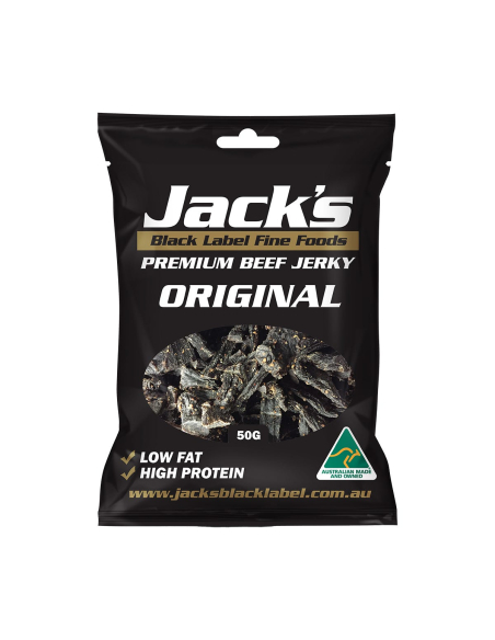 Jack's Black Label Premium Beef Jerky Original 50g x 12 Jack's Black Label Premium Beef Jerky Original 50g x 12