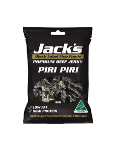 Jack's ブラックレーベルプレミアムビーフJerky Peri Peri 50g x 12