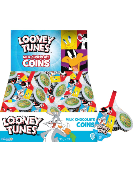 Looney Tunes Choc Munten 30G x 24
