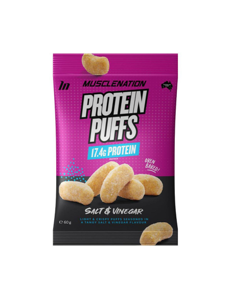 Muscle Nation Protein Puffs Salt And Vinegar 60g x 6