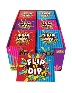 Flip It Dip It Gummi-Stick & saure Dip 96g x 6
