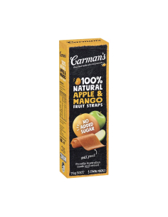Carman's Fruit Straps Apple & Mango 70g 5 Twin Pack x 36