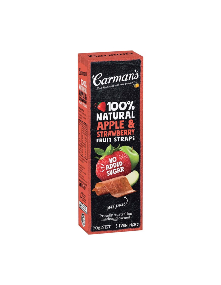 Carman's Obstgurte Apple & Strawberry 70g 5 Twin Pack X 36