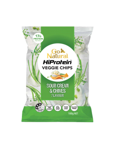 Go Natural Hallo Eiwit Veggie Chips Sour Cream & Biesies 100G X 5