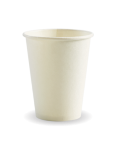 Biopak Becher 355ml 12Oz Einzelne Wand Weiß 50 Pack X 1